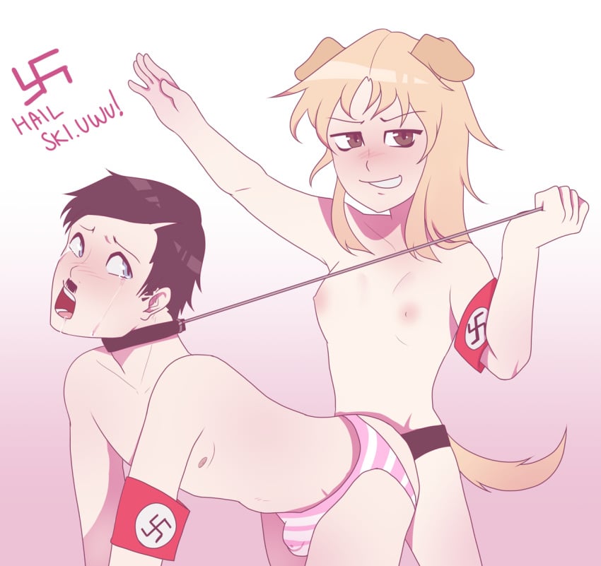 adolf_hitler blonde_hair hitler keithhatesmath kemonomimi pegging tagme