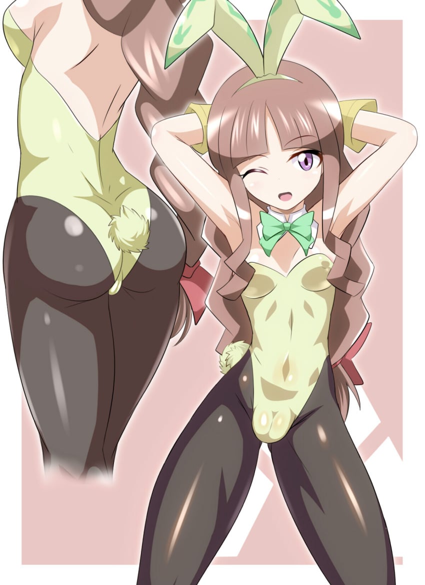 1girls bunnysuit digimon digimon_ghost_game female female_only human ruri_tsukiyono solo