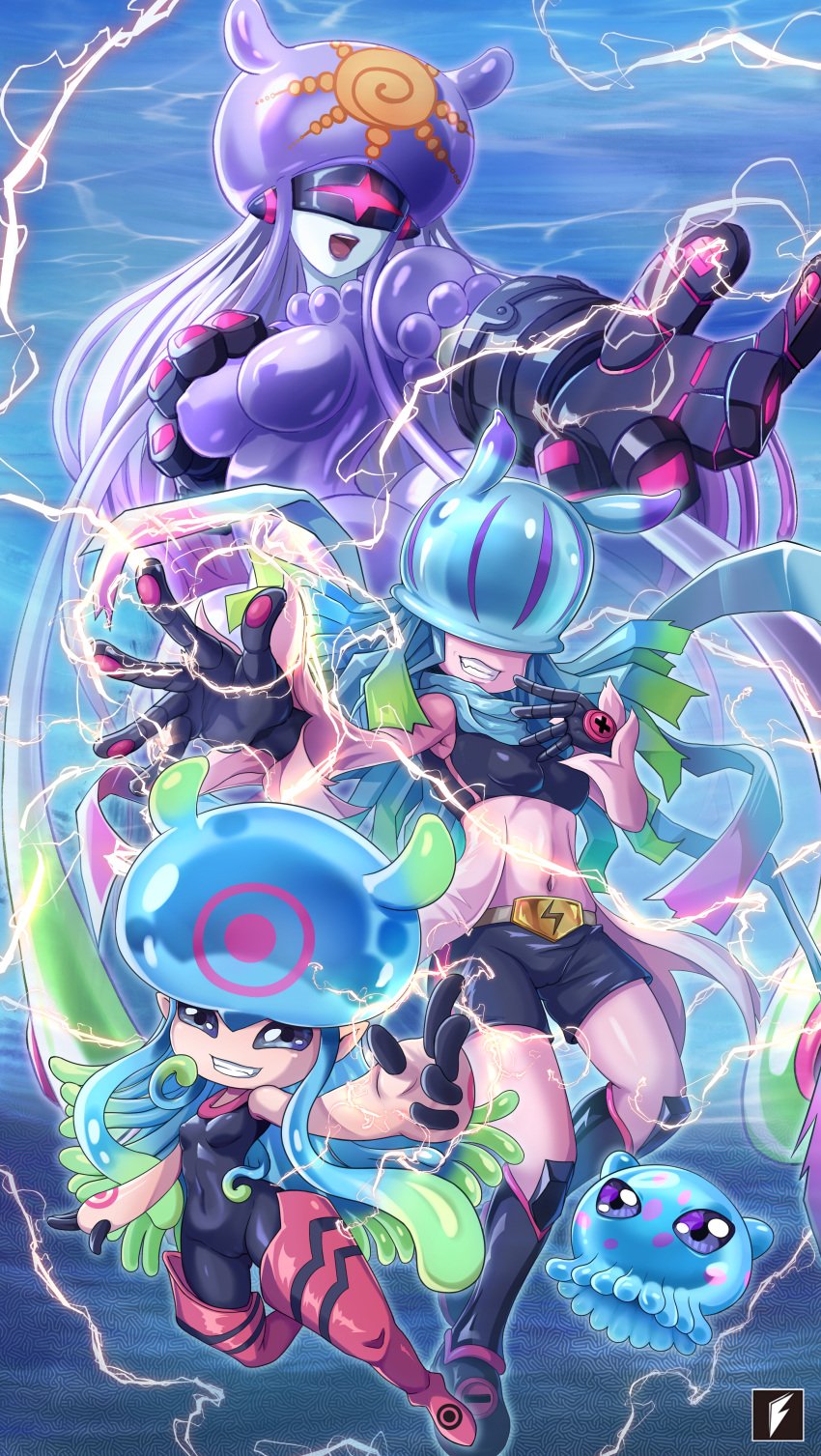 baby baby_digimon digimon digimon_(species) digimon_ghost_game jellyfish jellyfish_humanoid jellymon marine marine_humanoid puyoyomon teng_zhai_zi teslajellymon thetismon