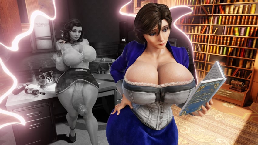 1futa 1girls 3d big_breasts big_penis bimbo bioshock bioshock_infinite breasts burial_at_sea cleavage elizabeth_comstock elizabeth_comstock_(burial_at_sea) female futanari hand_on_hip hourglass_figure huge_breasts huge_cock hyper hyper_breasts hyper_penis jarri34 penis penis_out penis_under_skirt reading reading_book wide_hips