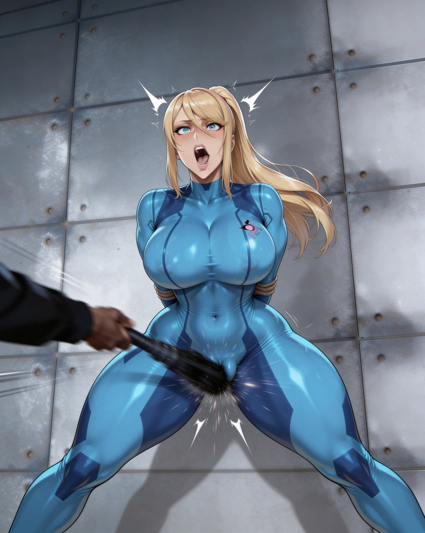 ai ai_art ai_generated angry angry_expression angry_face angry_female attitude_adjustment bdsm bdsm_gear bdsm_room big_breasts big_pussy bit_tits blonde_female blonde_hair blue_bodysuit bodysuit bondage breasts brutal cameltoe cameltoe_leggings cameltoe_spandex captured clitoris_bondage clitoris_torture clitoris_whipped damsel_in_distress dark-skinned_male dazed defeat defeated defeated_heroine distress dungeon enjoying_punishment enjoyment extreme_pleasure female female_focus flogger flogging gameover helpless helpless_female high_heels impact interrogation interrogation_pov legs_apart locked_arms locked_up masochism masochist metroid motion_blur nipples nipples_visible_through_clothing orgasm orgasm_face orgasm_from_pain overstimulation pain perfect_body pov pov_eye_contact pov_whipping puffy_pussy punished punishment pussy_whipping restrained restrained_female restrained_wrists restraints samus_aran shaking shaking_orgasm shaved_pussy slave stiff_nipples surprised_expression tied_up torture tortured trembling_for_pleasure whip whipped whipped_clit whipped_clitoris whipping whipping_pov wide_hips wide_legs wide_thighs zero_suit zero_suit_samus impact_effect cleavage gaping_mouth