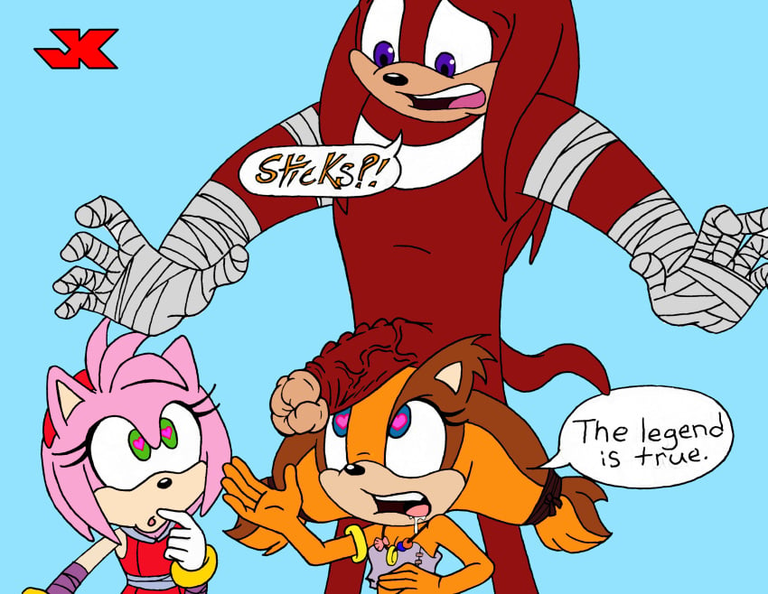 <3_eyes absurd_res amy_rose amy_rose_(boom) anthro echidna echidna_penis erection female genitals group heart hi_res jk knuckles_the_echidna male male/female mammal monophallia monotreme multi_penis penis penis_on_head sonic_(series) sonic_boom sonic_the_hedgehog_(series) sticks_the_badger sticks_the_jungle_badger sticks_the_tejon tetraphallia