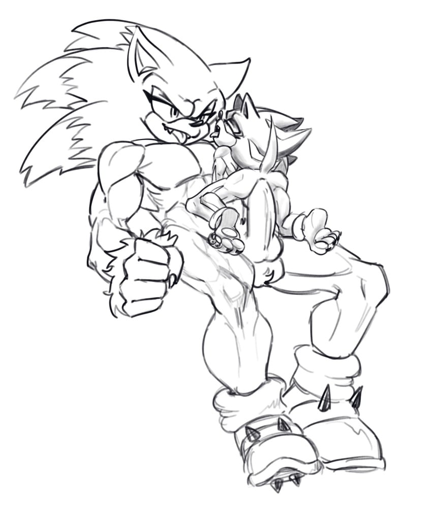 anal anthro ass balls barefoot claws duo eulipotyphlan feet genitals hi_res knot male male/male male_only mammal monochrome noctobi pawpads penis shadow_the_hedgehog size_difference sonadow sonic_(series) sonic_the_hedgehog sonic_the_hedgehog_(series) sonic_the_werehog sonic_unleashed toe_claws tongue tongue_out were wereeulipotyphlan werehog