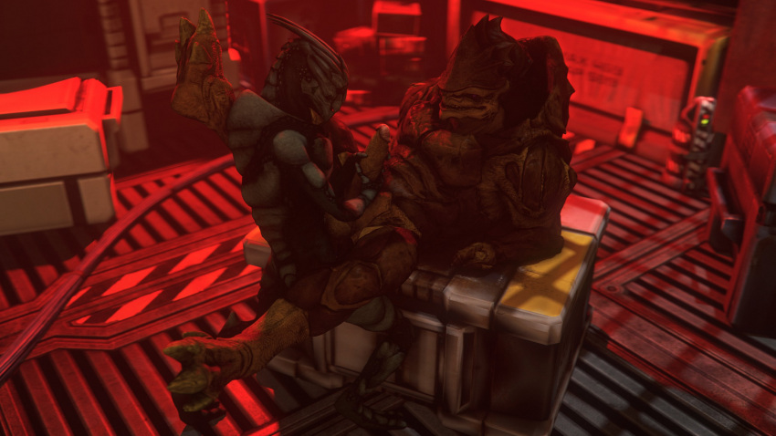 3d 3d_(artwork) absurd_res alien anal anal_sex balls big_balls big_penis blue_penis crate digital_media_(artwork) duo foreskin genitals handjob hi_res humanoid_genitalia humanoid_penis interspecies krogan lying male male/male male_penetrated male_penetrating male_penetrating_male mass_effect multi_balls multi_genitalia muscular muscular_male nude on_back open_mouth penetration penile penis purple_eyes reclining retracted_foreskin rooking sex size_difference small_dom_big_sub source_filmmaker spread_legs spreading standing table_lotus_position turian uncut video_games xenophilia