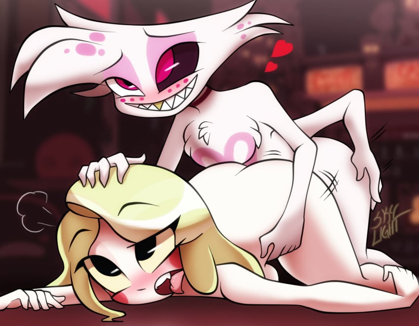 1boy 1girls 2021 4_arms 5_fingers ahe_gao all_fours ambiguous_penetration angel_dust_(hazbin_hotel) anthro_penetrating arachnid arthropod black_sclera blonde_hair blurred_background blush breasts charlie_morningstar_(hazbin_hotel) charlie_morningstar_(pilot) cheating cheating_girlfriend cucked_by_femboy cuckold cuckquean demon doggy_style duo female female_penetrated femboy femboy_on_female femboydom fingers from_behind_position hair hazbin_hotel heart hetero hi_res humanoid infidelity light-skinned_female light_skin long_hair looking_pleasured male male/female male_penetrating male_penetrating_female multi_arm multi_limb netorare ntr open_mouth pale-skinned_female pale_skin penetration sex signature skylight_(artist) spider straight tongue tongue_out vivienne_medrano white_body white_fur white_skin yellow_sclera