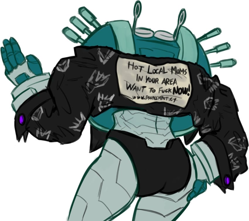 1girls artist_on_twitter ass back back_view big_ass big_butt black_panties butt cogger curvy dat_ass female female_focus female_only from_behind jacket minicon nickel_(transformers) panties robot robot_girl solo text thick_ass thick_legs thick_thighs transformers transformers_idw