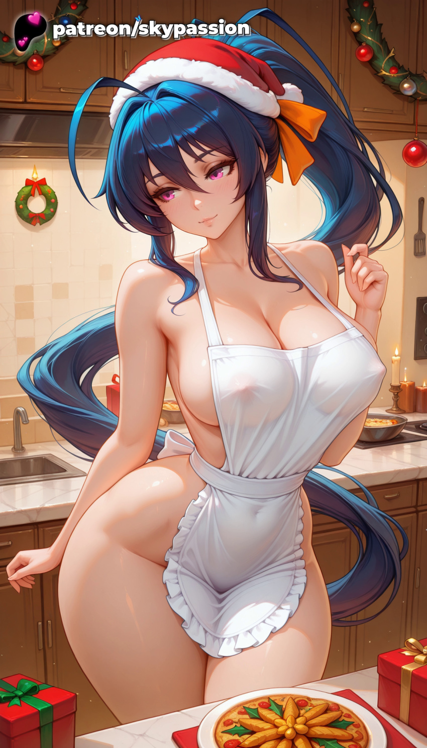 Akeno Himejima (Christmas) Rule 34 Image
