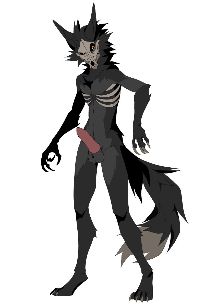 black_fur black_nose bones cadaver_(skulldog) claws edit furry furry_only huge_balls naked orange_eyes paws png render skulldog transparent_background wingedwolf94 wolf wolf_ears wolf_tail yellow_eyes yiff