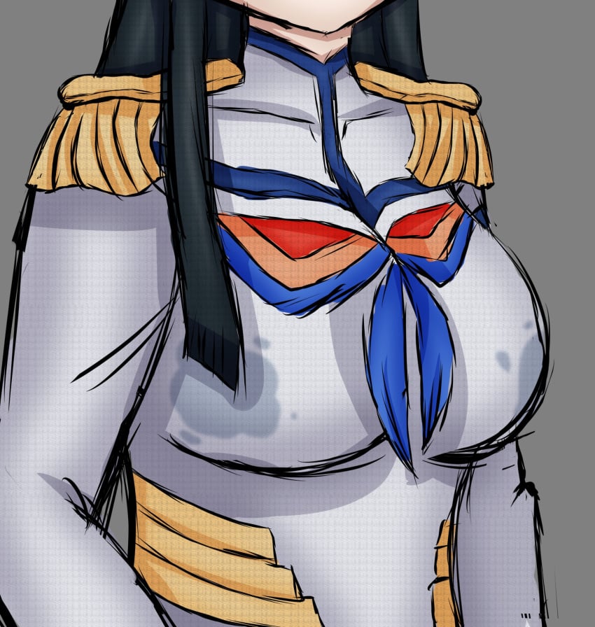 black_hair clairdelube fully_clothed kill_la_kill kiryuuin_satsuki lactation long_hair