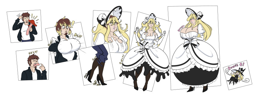 ass_expansion bimbo bimbofication breast_expansion charlatanking eye_color_change female gender_transformation hair_color_change hair_growth huge_breasts invincible_marisa marisa_kirisame mtf_transformation touhou transformation transformation_sequence