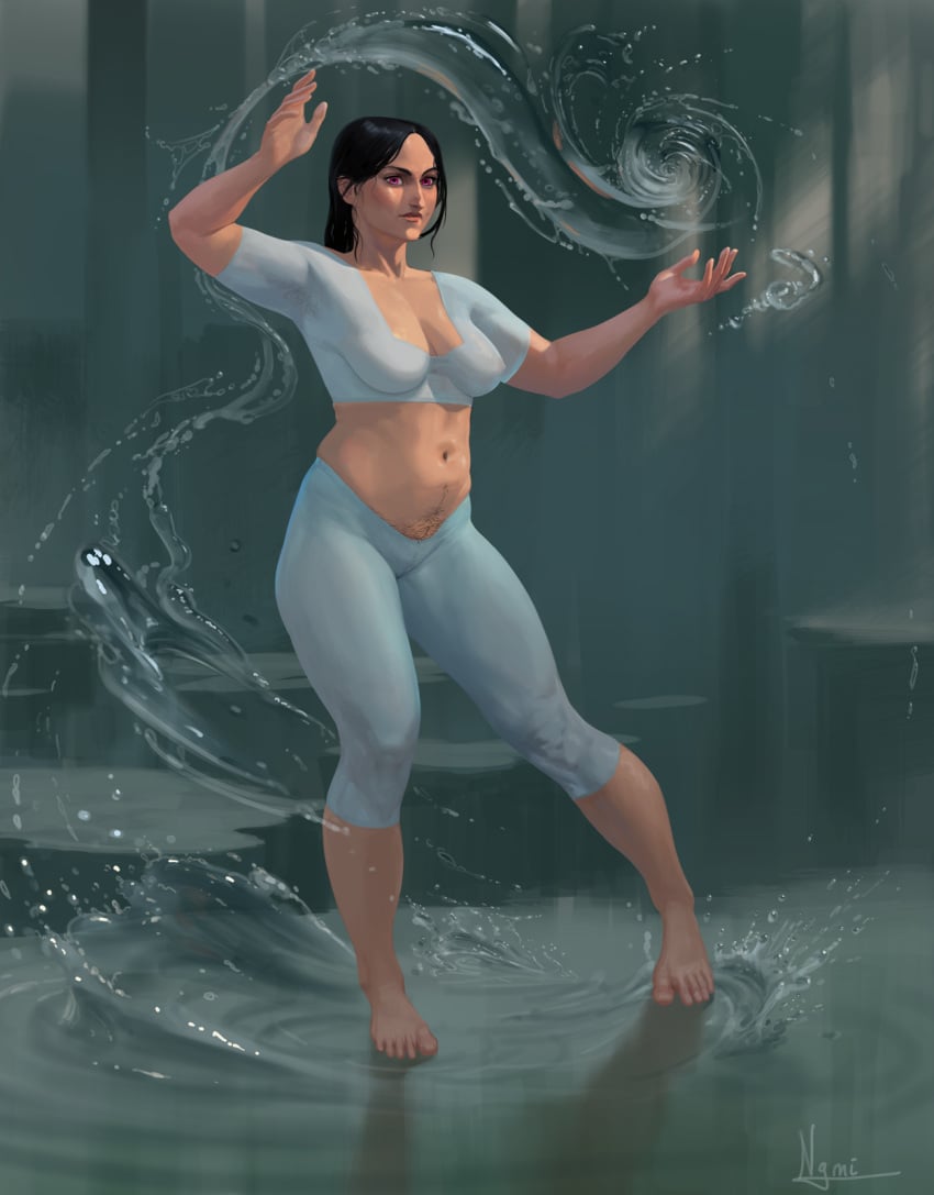 avatar_the_last_airbender belly_hair clothing female_only hairy hairy_belly happy_trail mature mature_female mature_woman milf ngmi pubic_hair small_breasts smooth_skin the_legend_of_korra thick thick_thighs water water_tribe waterbending wide_hips