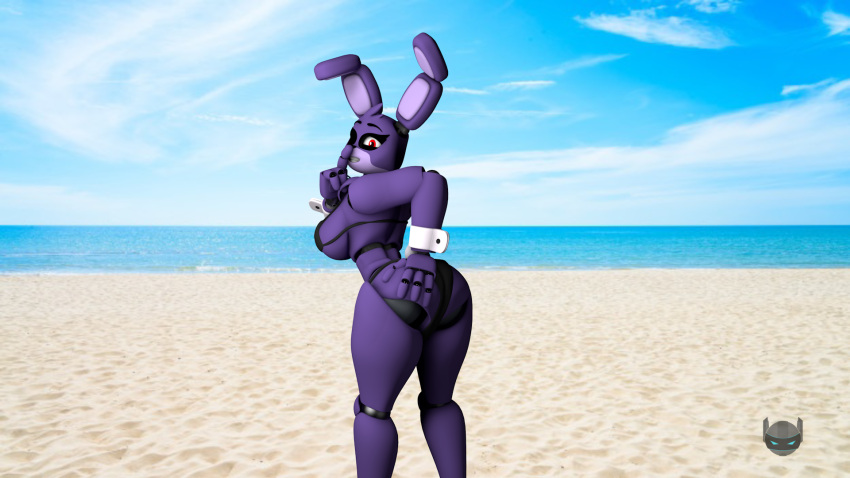 1girls bikini bonnie_(fnaf) female five_nights_at_freddy's fnaf nightbotgrey solo