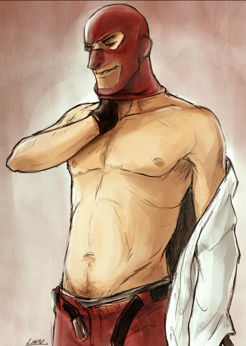 balaclava gloves lintufriikki male shirtless solo_male spy spy_(team_fortress_2) tagme team_fortress_2 unbuckled_belt