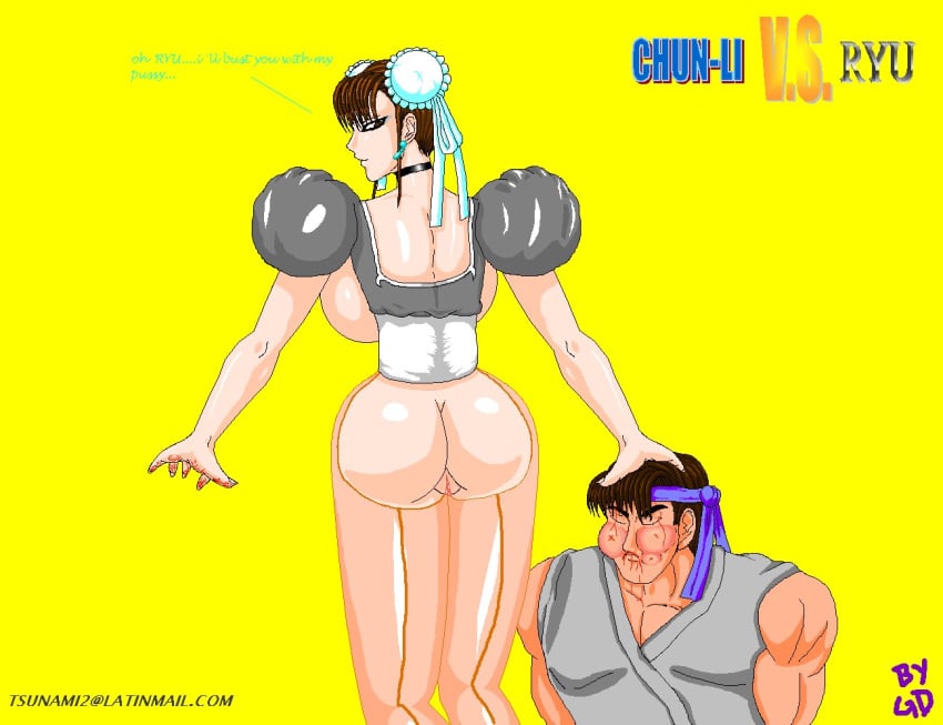 capcom chun-li female human male ryu_(street_fighter) ryu_hoshi straight_hair street_fighter tagme