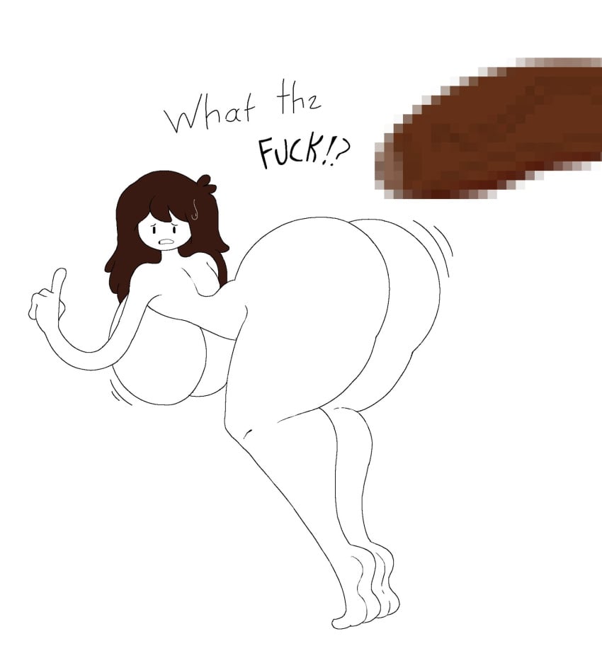 bending_over bent_over censored dark_skin disembodied_penis huge_ass huge_breasts hyper_ass hyper_breasts jaiden jaiden_animations pixelated sole_female stop_thinking_about_sex tagme varix youtube