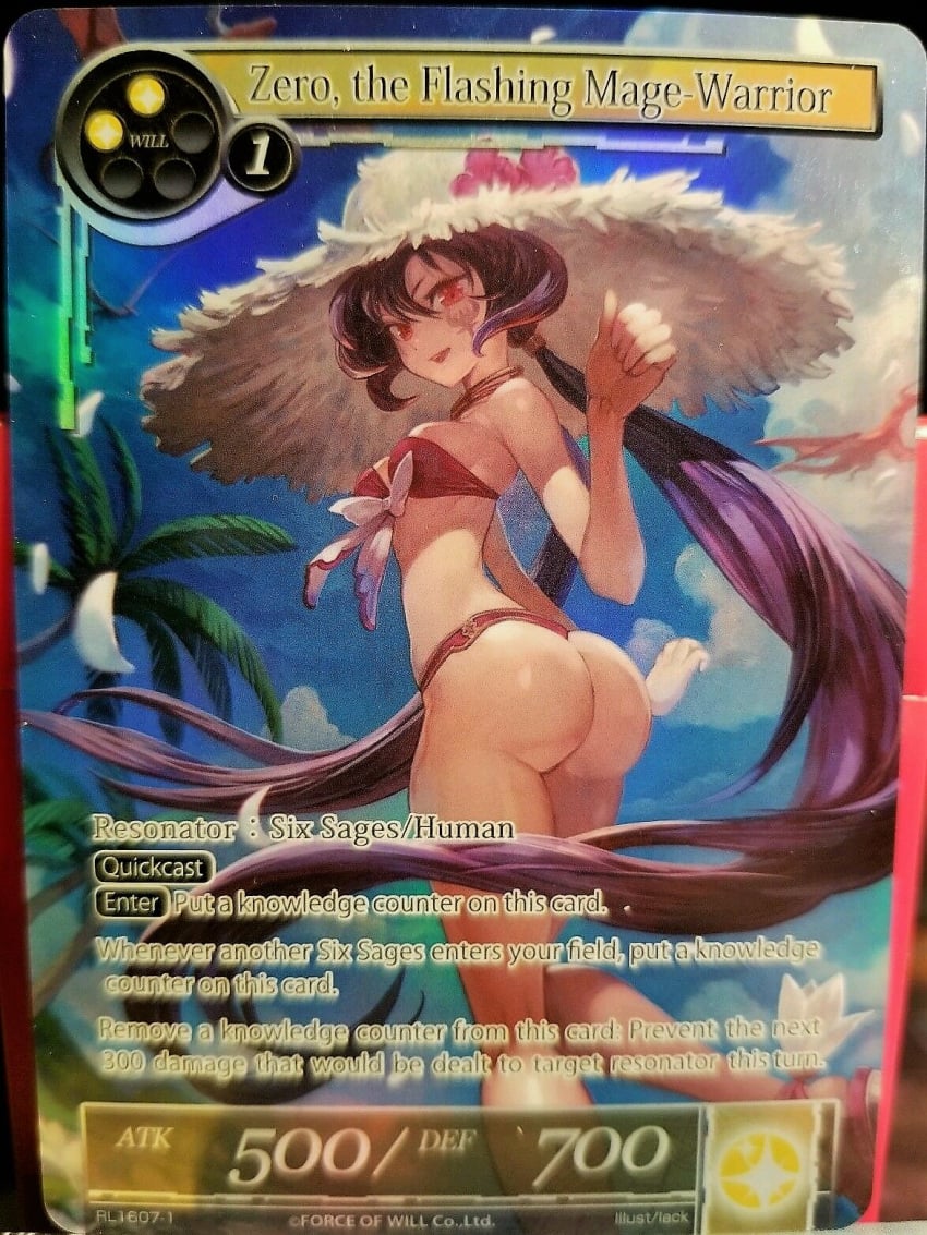 ass ass_focus bikini bubble_ass bubble_butt card card_game force_of_will lack zero