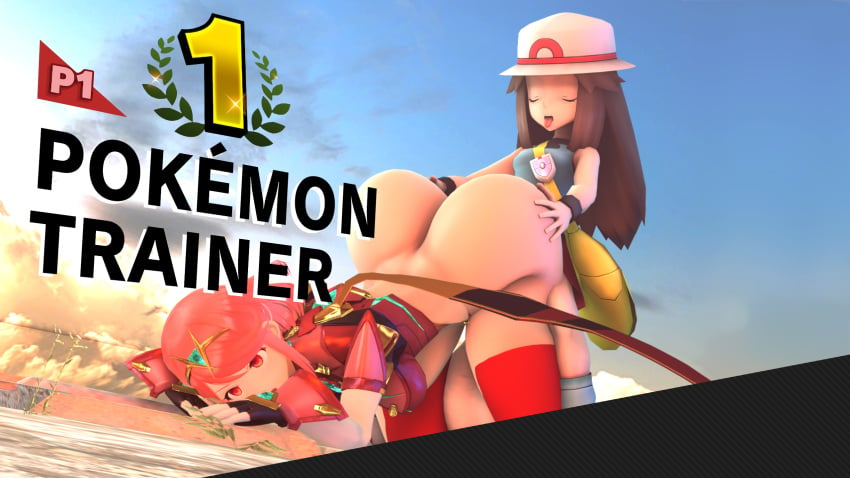 1futa 1girls 3d big_ass closed_eyes coaxel crossover edit erection futa_on_female futanari implied_futanari large_penis larger_female leaf_(pokemon) nintendo pokemon pokemon_frlg pokemon_trainer pyra sfm size_difference small_but_hung small_dom_big_sub smaller_futanari source_filmmaker super_smash_bros. super_smash_bros._ultimate tongue_out xenoblade_(series) xenoblade_chronicles_2