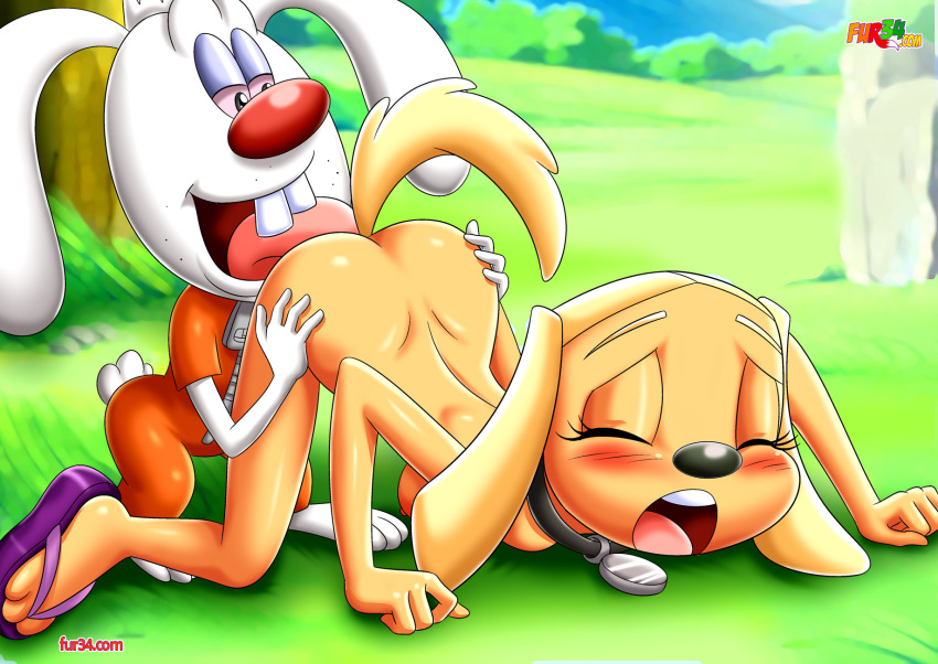 anthro ass bbmbbf blush brandy_and_mr._whiskers brandy_harrington breasts closed_eyes disney disney_channel female fur34 furry licking licking_anus licking_ass male male/female mr._whiskers nipples nude open_mouth palcomix sex tongue tongue_out toon_disney