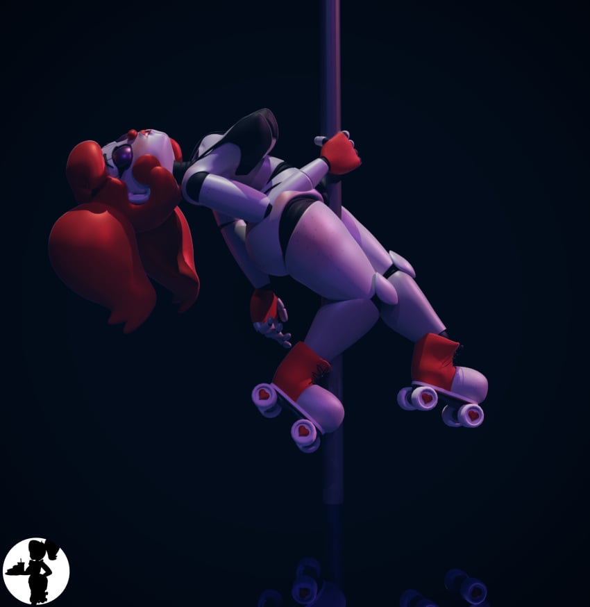 3d baby_(fnafsl) circus_baby circus_baby_(fnaf) five_nights_at_freddy's so87baby solo stripper_pole summer_baby summer_of_87_baby table_dance underwear