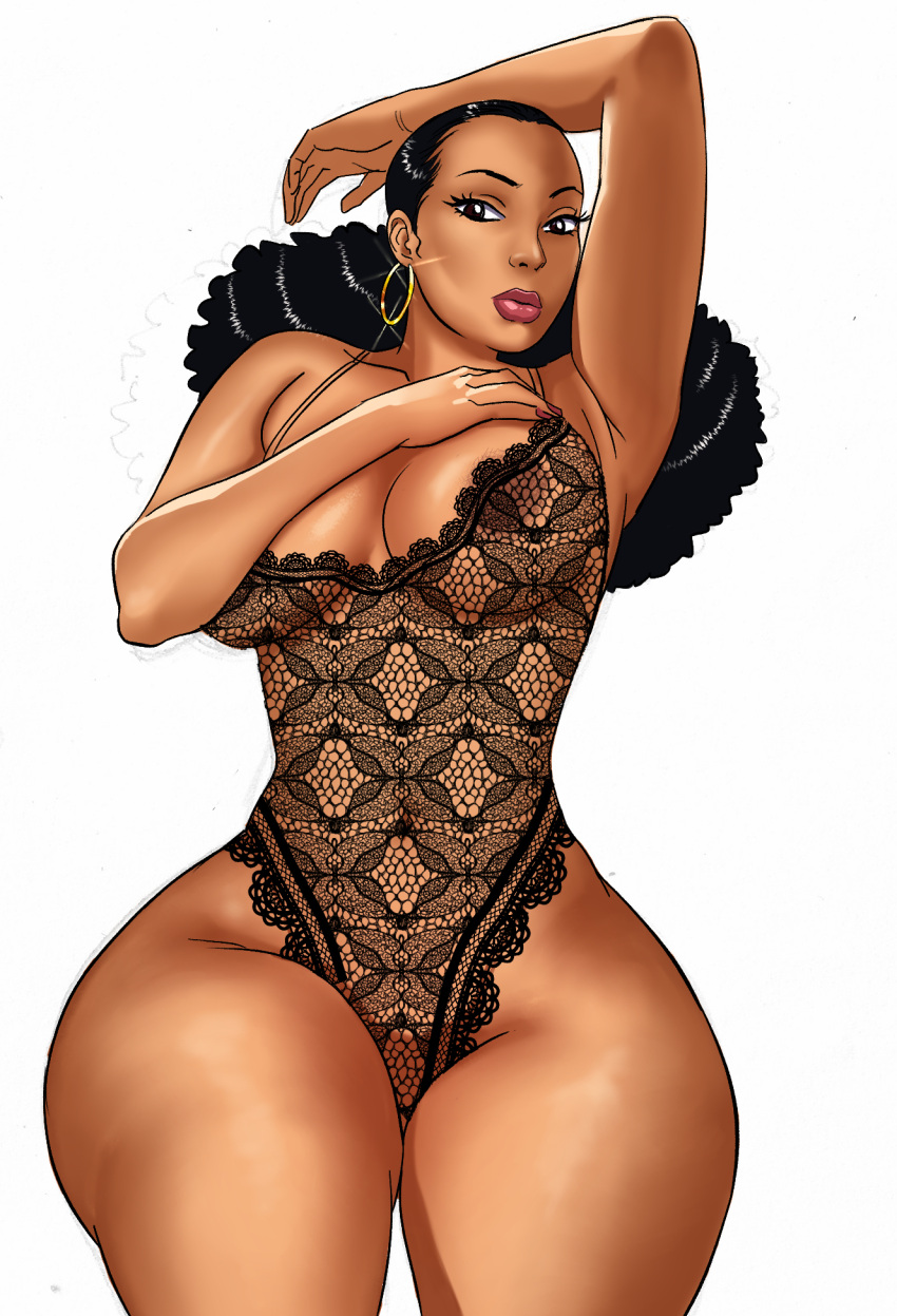 1girls benjicomix big_breasts big_thighs breasts brown-skinned_female brown_body brown_hair brown_skin busty cleavage curvaceous curvy curvy_figure dark-skinned_female dark_skin digital_drawing_(artwork) digital_media_(artwork) eyebrows eyelashes eyes fat_thighs female hair hips hourglass_figure huge_thighs human large_breasts large_thighs legs lips massive_thighs mature mature_female original original_character slim slim_waist thick thick_legs thick_thighs thighs thunder_thighs thunderthighs upper_body voluptuous waist wide_hips wide_thighs