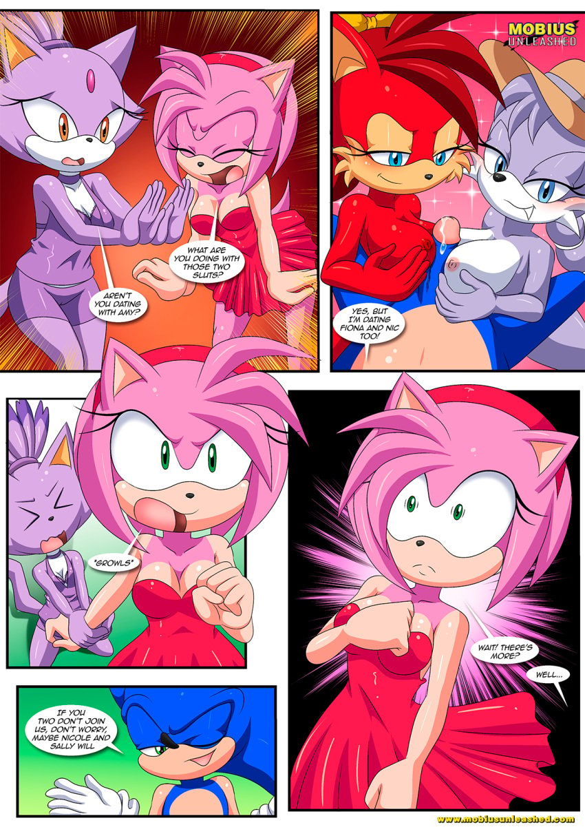 amy_rose balls bbmbbf blaze_the_cat breasts burning_love_(comic) comic female fiona_fox male male/female mobius_unleashed nicolette_the_weasel nude paizuri palcomix penis sega sonic_(series) sonic_the_hedgehog