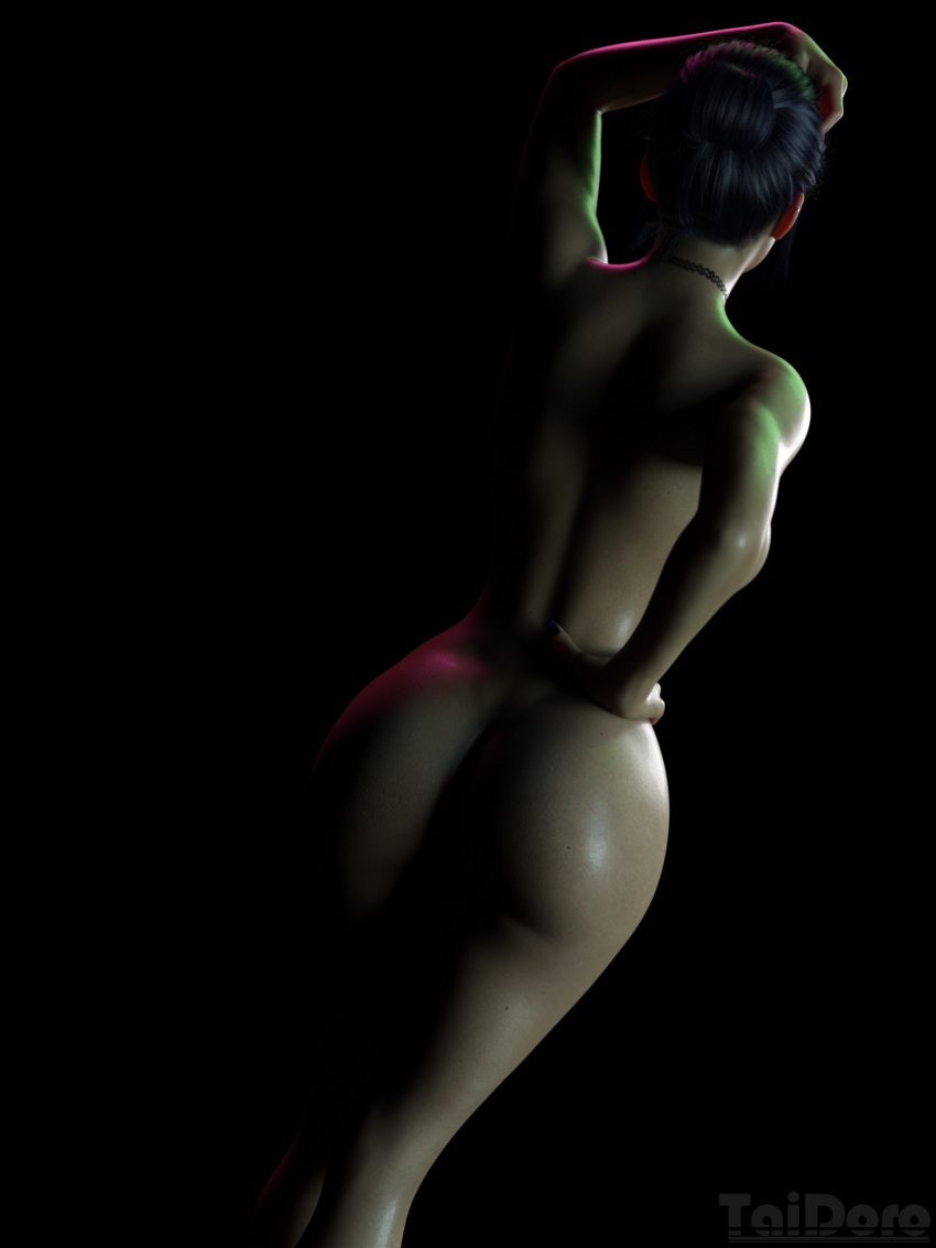 1girls 3d artist_name beauty_mark big_breasts black_hair bottomless breasts curvy ear_piercing earrings female hair hips large_breasts lips mature mature_female mole mole_under_mouth naked nude nude_female original original_character piercing short_hair shower taidoro tan_skin topless topless_female voluptuous watermark wide_hips