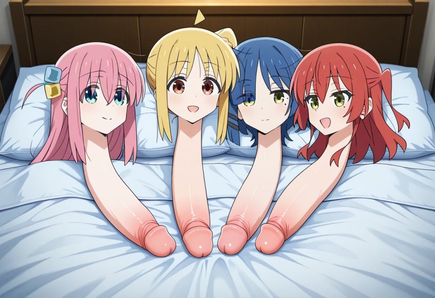 4girls ai_generated aixpist bocchi_the_rock! civitai gotou_hitori ijichi_nijika jbxpist kita_ikuyo monophallia more_at_source nightmare_fuel penis penis_neck penis_transformation transformation unusual_genitalia_placement unusual_penis_placement what yamada_ryou