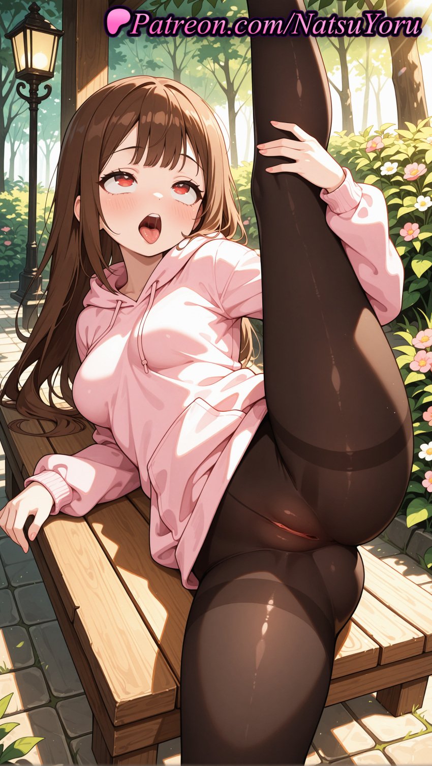 1girls 2025 ahe_gao ai ai_assisted ai_generated anime anime_style ass bangs bench black_legwear black_pantyhose blush breasts brown_hair brown_pantyhose bush bust busty cameltoe caucasian day drawstring female female_focus female_only flexible flower hentai hi_res high_quality high_resolution highres hood hood_down hoodie iino_miko juicy_butt kaguya-sama_wa_kokurasetai_~tensai-tachi_no_renai_zunousen~ labia_majora lamppost leg_hold leg_lift leg_up legs long_hair long_sleeves looking_at_viewer looking_up lying medium_breasts natsuyoru no_panties non-asian on_side open_mouth oshiri outdoors pantyhose park_bench patreon pink_hoodie pussy red_eyes rolling_eyes solo solo_female split spread_legs stable_diffusion standing standing_on_one_leg standing_split teeth thighband_pantyhose thighs tongue tongue_out tree uncensored upper_teeth_only vagina voluptuous voluptuous_female