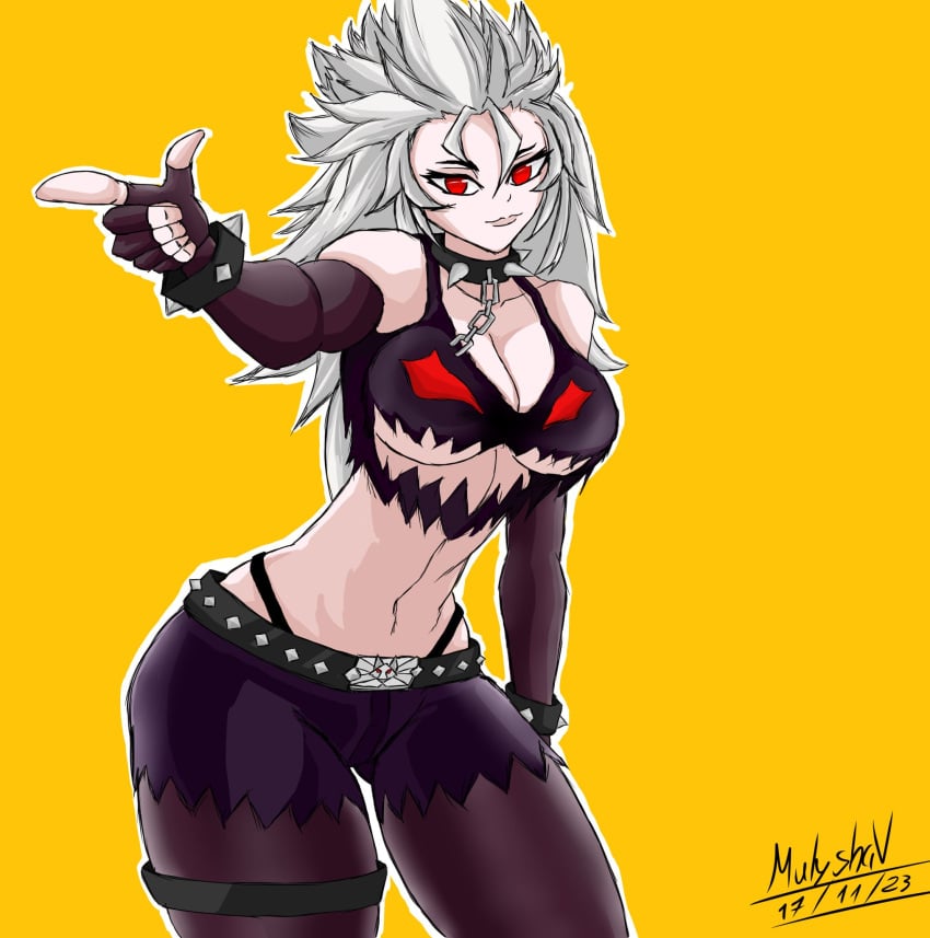 big_ass big_breasts big_butt big_thighs big_titties breasts clothing curvaceous curvaceous_female curvaceous_figure curvy curvy_figure curvy_hips female female_focus female_only long_hair mulyshav original original_character vtuber white_hair