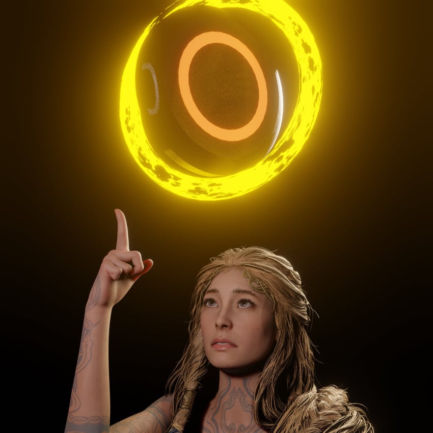 3d azzat blonde_hair circle_button god_of_war god_of_war_ragnarok goddess mature milf norse_mythology playstation_button_symbol sif_(god_of_war) video_game_character