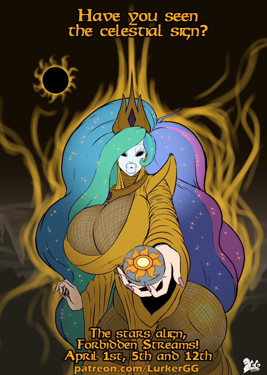 1girls anthro ass black_sclera breasts cleavage cthulhu_mythos deity dress eclipse fishnets friendship_is_magic goddess h.p._lovecraft hastur huge_ass huge_breasts humanized literature long_fingernails long_hair looking_at_viewer lurkergg monster monster_girl my_little_pony mythology nightmare_waifu princess_celestia_(mlp) public_domain sign smooth_skin solo the_king_in_yellow thick_lips thick_thighs voluptuous wide_hips