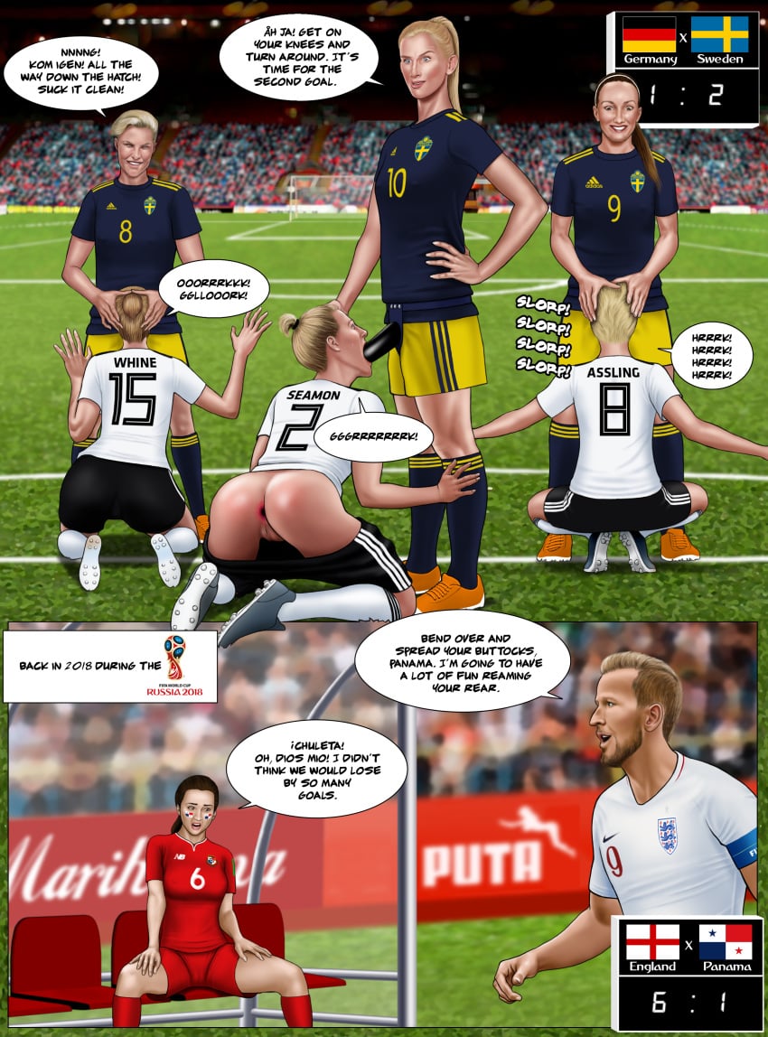 2018_fifa_world_cup 2019_fifa_womens_world_cup anal carolin_simon comic defeat defeated dialogue england extro femdom football gaping gaping_anus gaping_ass germany giulia_gwinn harry_kane humiliation kosovare_asllani lena_goessling lina_hurtig painal panama pants_pulled_down penalty_game score sex_toy soccer soccer_uniform sofia_jakobsson sport sports strap-on strap-on_over_clothes sweden trash_talk uniform victory world_cup