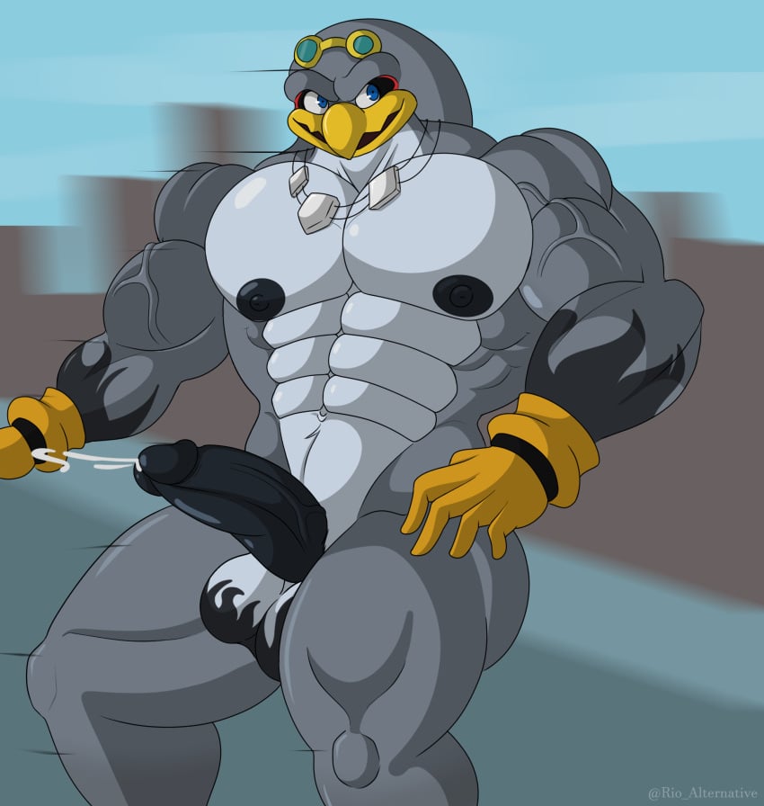 abs accipitrid accipitriform albatross anthro avian balls barazoku beak biceps big_muscles bird blue_eyes bodily_fluids bottomless clothed clothing erection eyewear genital_fluids genitals gloves handwear hi_res hirundinid humanoid_genitalia humanoid_penis jewelry klr-rio male male_focus male_only mammal muscular muscular_anthro muscular_male necklace nipples nude oscine passerine pecs penis procellariiform simple_background smile solo sonic_(series) sonic_riders storm_the_albatross vein veiny_muscles