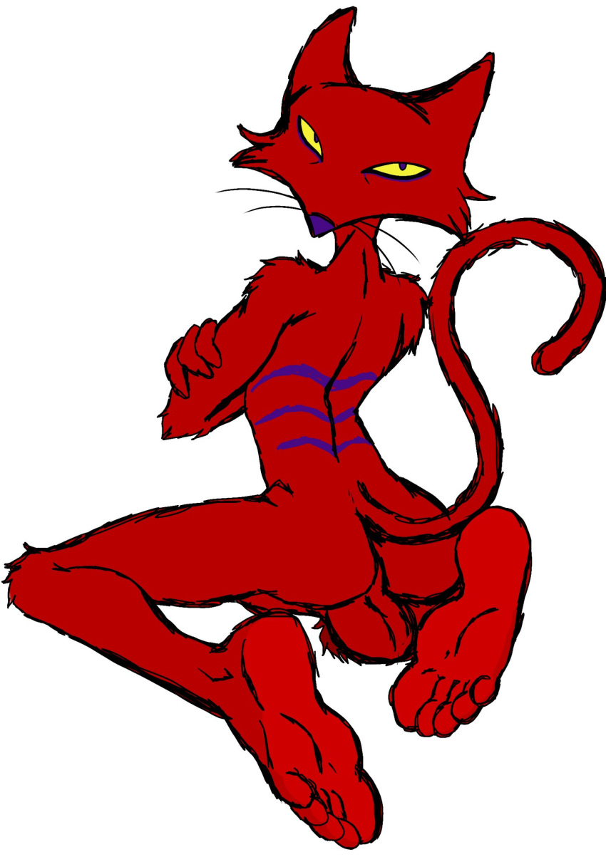 anthro ball_tuft balls feet feline foot_ninja15 katz_(courage_the_cowardly_dog) male_only soles toes