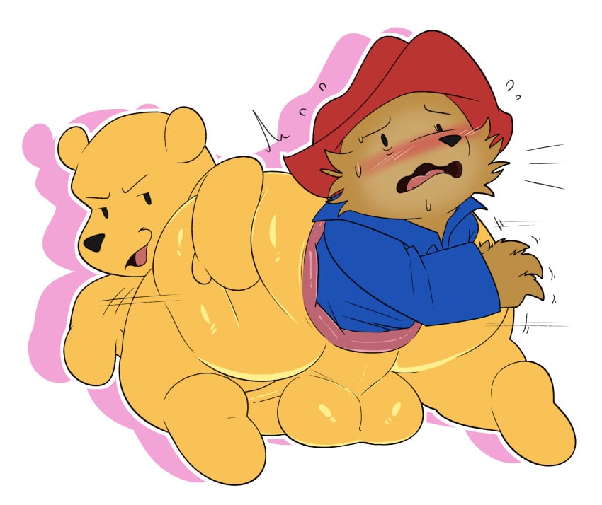 2boys anal_insertion anal_vore anthro anus ass ass_slap backsack balls bear blush bottomless coat disney duo duo_focus extreme_content hi_res highres jerseydevil living_plushie lying lying_on_back male male/male male_only paddington_and_company_limited paddington_bear plushie pooh_bear puffy_anus same_size_vore shirt slightly_chubby transparent_background ursid ursine vore what winnie_the_pooh_(franchise) yaoi