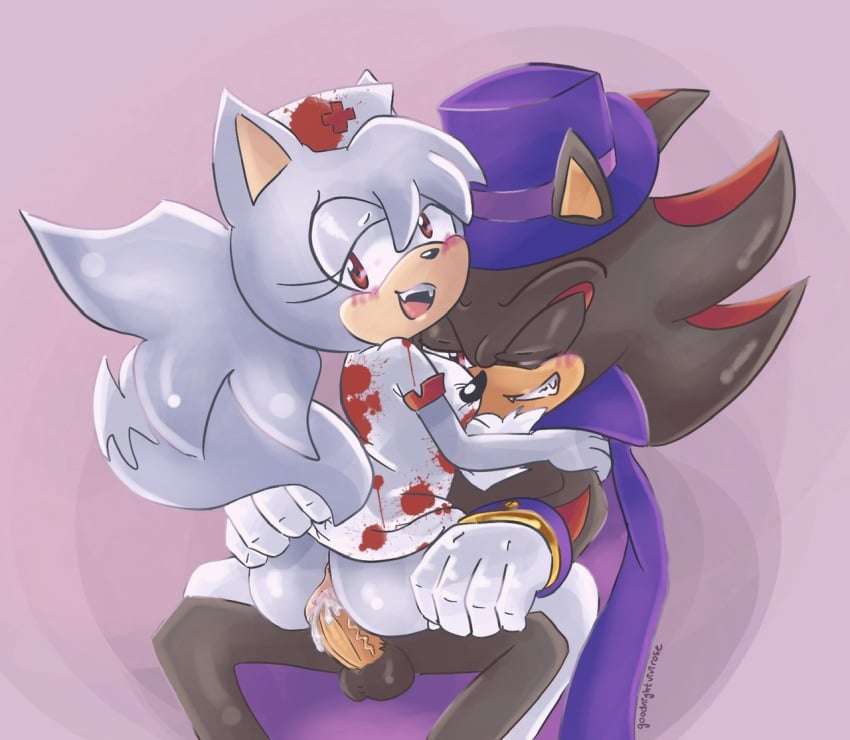 anthro blood bodily_fluids duo eulipotyphlan fan_character female gloves goodnightvivirose halloween_costume hedgehog hellovivirose hybrid luna_ecybrid999 male male/female mammal nurse penetration shadow_the_hedgehog sonic_(series) sonic_speed_simulator sonic_the_hedgehog_(series) vaginal_penetration vampire vampire_shadow