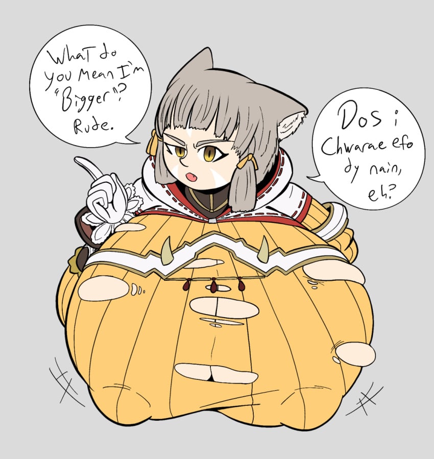 alternate_breast_size breast_expansion breasts female female_only huge_breasts kingmelon nia nintendo torn_clothes xenoblade_(series) xenoblade_chronicles_2