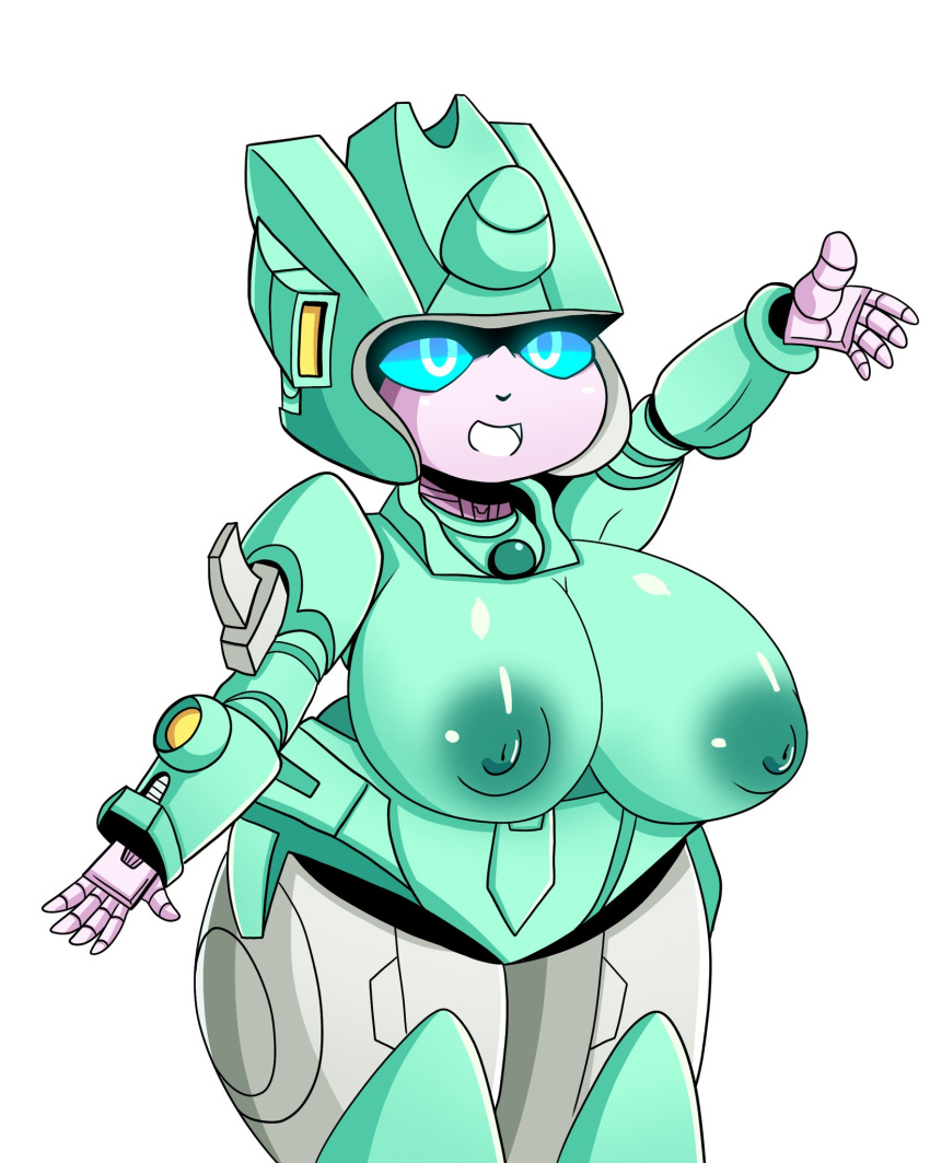 1girls alien alien_girl big_breasts blue_eyes breasts busty female female_only glassyshine green_nipples large_breasts machine moonracer nipples puffy_nipples robot robot_girl solo solo_female thick thick_legs thick_thighs transformers