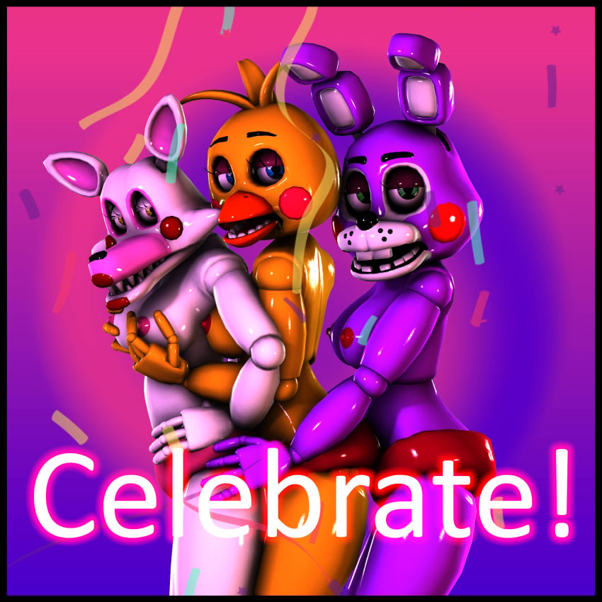 3_girls 3d 3girls 4_fingers 4k absurd_res animatronic bedroom_eyes blue_background blue_eyes breasts bunny bunny_ears chick chicken confetti curvy curvy_body curvy_female curvy_figure disboi215 female_fox five_nights_at_freddy's five_nights_at_freddy's:_sister_location five_nights_at_freddy's_2 five_nights_at_freddy's_3 five_nights_at_freddy's_4 fox fox_ears grey_eyes hourglass_figure hugging lipstick mangle_(fnaf) pink_background pink_nipples pink_panties purple_background purple_body purple_skin rabbit red_nipples robot rosy_cheeks sfm shiny side_boob sideboob skinny skinny_girl small_breasts source_filmmaker swirl text threesome topless topless_female toy_bonnet_(fnaf) toy_chica_(fnaf) white_body white_skin yellow_body yellow_eyes yellow_skin yuri