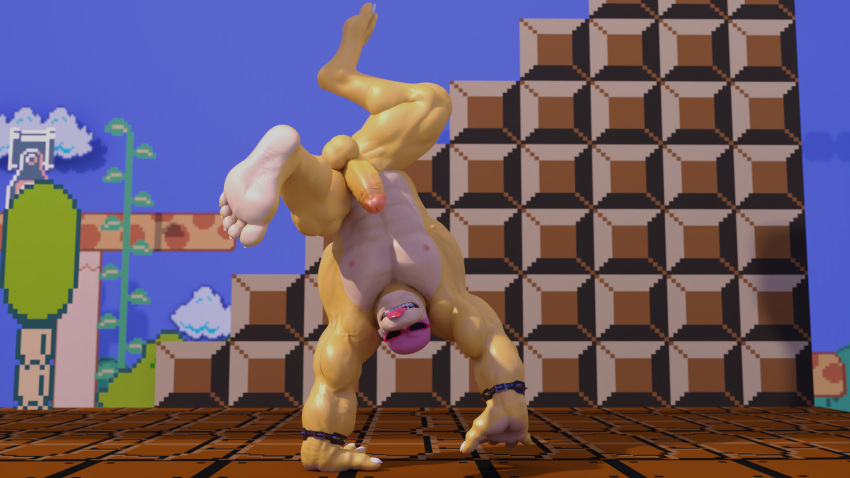 1boy 3d darkviperbara koopaling male_only mario_(series) muscle roy_koopa solo super_mario_bros. super_mario_bros._(nes)