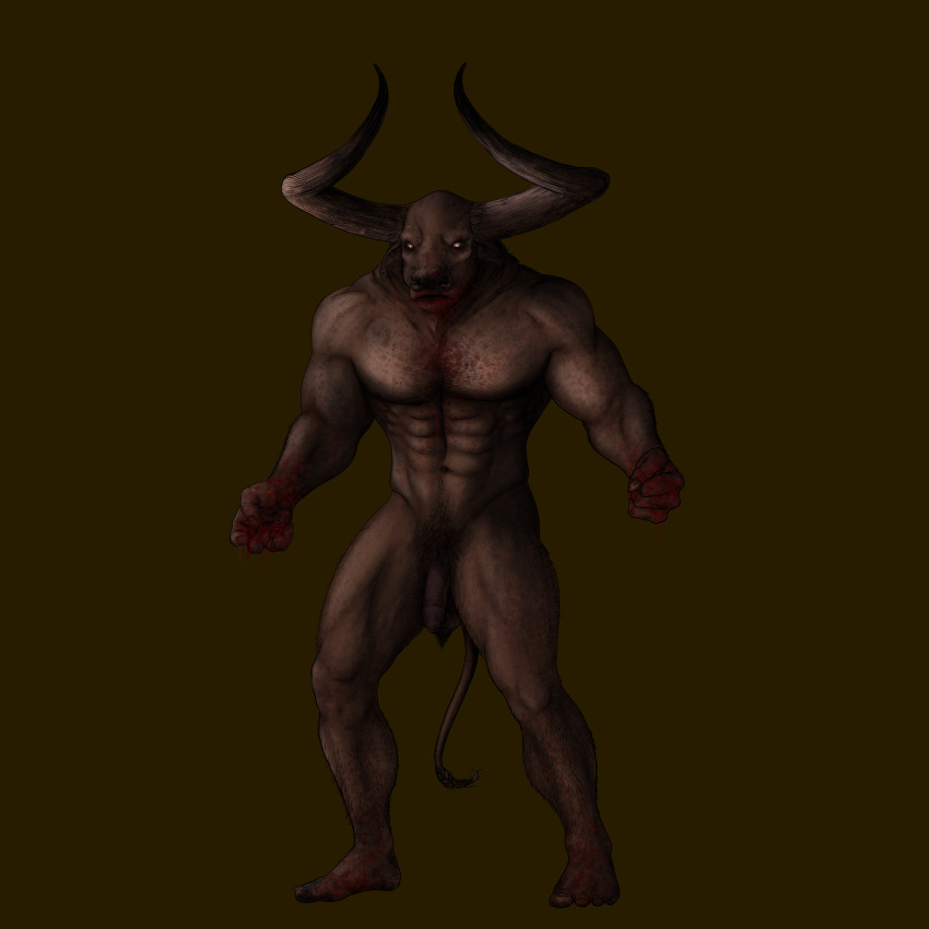 1boy anthro asterion asterionos bull flaccid greek_mythology horns male_only minotaur minotaurus minotavros monster mythology penis