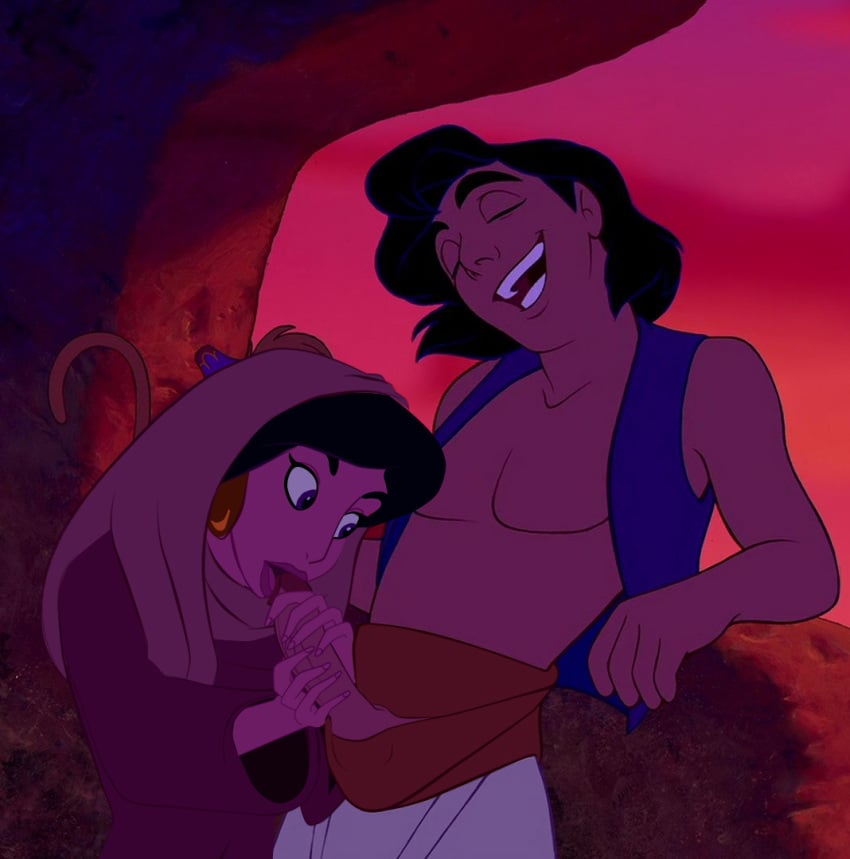 1boy 1girls abu_(aladdin) aladdin aladdin_(character) canon_couple dirtydisneybitches disney disney_prince disney_princess female human interspecies male penis primate princess princess_jasmine royalty straight tagme