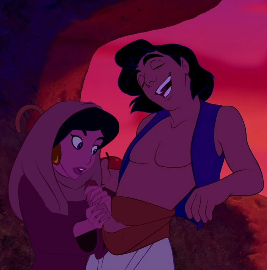 1boy 1girls abu_(aladdin) aladdin aladdin_(character) alluring canon_couple dirtydisneybitches disney disney_prince disney_princess female human interspecies male monkey penis primate princess princess_jasmine royalty straight tagme