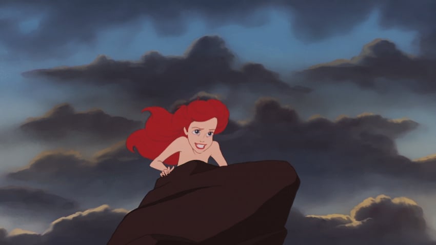 animated ariel blue_eyes disney edit gif merfolk mermaid mermaid_tail nipple nipples pale_skin pink_nipples red_hair sexually_suggestive skinny skinny_waist small_breasts the_little_mermaid thin_waist tiny_breasts tiny_waist