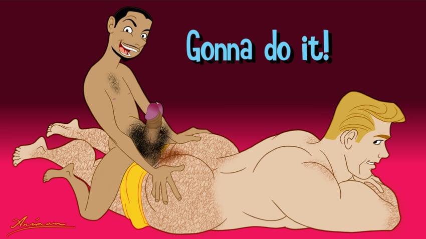 2boys anal animan animanstudios beard blonde_hair foreskin gay hairy hairy_ass hairy_balls hairy_male human imminent_anal imminent_penetration imminent_sex male male/male male_only retracted_foreskin size_difference tagme uncircumcised uncut yaoi