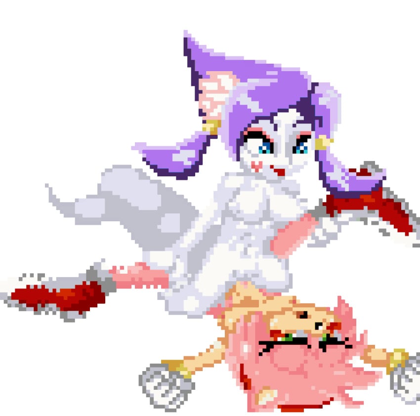 2girls amy_rose animated anthro artist_request color colored cum female female_focus female_only ghost ghost_girl gif lah lesbian lesbian_sex multiple_girls nude pixel_art project_x_love_potion_disaster rape scissoring shoes sonic_(series) sonic_unleashed tagme transparent_background tribadism yuri