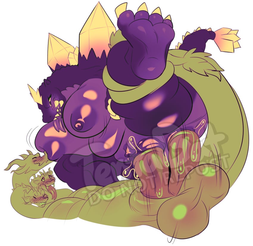 2024 2_penises anal anal_sex anthro balls big_breasts bodily_fluids breast_play breast_suck breasts digital_drawing_(artwork) digital_media_(artwork) double_penetration duo feet female genital_fluids genitals godzilla_(series) hi_res huge_breasts kaiju king_ghidorah larger_female male multi_genitalia multi_head multi_penis nipple_fetish nipple_play nipple_suck penetration penis sex size_difference slightly_chubby slightly_chubby_female spacegodzilla sucking tail tail_around_leg tentabat toho vaginal_fluids vaginal_penetration vaginal_penetration