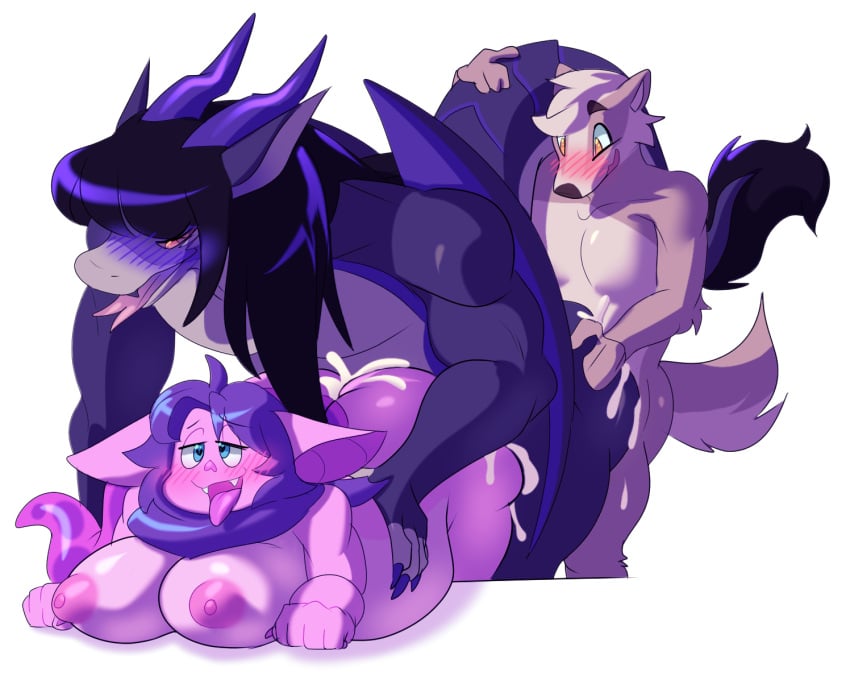 2024 ahe_gao anthro ass badger bat big_breasts blush bodily_fluids breasts butt_grab cum cum_in_ass cum_inside digital_drawing_(artwork) digital_media_(artwork) dragon excessive_cum excessive_genital_fluids female genital_fluids group group_sex hand_on_butt holding_tail holding_tail_up looking_pleasured male male/female male/male mammal muscular muscular_anthro muscular_male mustelid musteline mythological_creature mythological_scalie mythology rocko_(tentabat) scalie sex size_difference slightly_chubby slightly_chubby_anthro slightly_chubby_female tail tanzy_(tanzanite) tenta_(tentabat) tentabat threesome tongue tongue_out trio vaginal_penetration