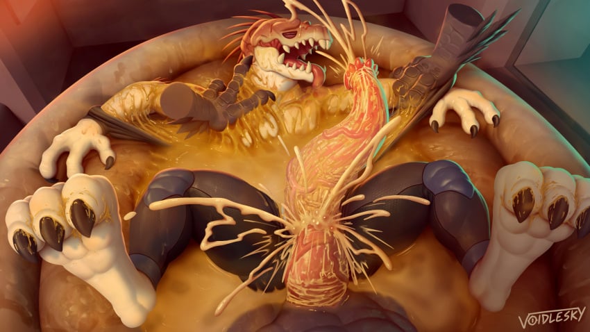 anal anal_sex big_penis bird clawed_feet clawed_toes claws claws_out closed_eyes cum cum_bubble cum_drip cum_dripping_from_ass cum_in_pussy cum_inside cumming cumming_together cumming_while_penetrated cumming_while_penetrating fangs fangs_out feet_focus feet_up furry furry_male gay gay_anal gay_sex halo_(game) halo_(series) hand_on_pecs holding_arms kig-yar lying lying_in_cum lying_on_back lying_on_sofa m missionary missionary_position partially_clothed paws pinning pinning_arms pinning_down pov reptile reptile_humanoid ripped_clothing ripping_clothing skull_head slit slit_penis smegma smegma_drip smegma_on_body smegmafied_cum sweat sweatdrop sweating sweaty sweaty_body sweaty_genitalia talon_hands talons tongue_out veiny_penis voidlesky watermark yellow_cum