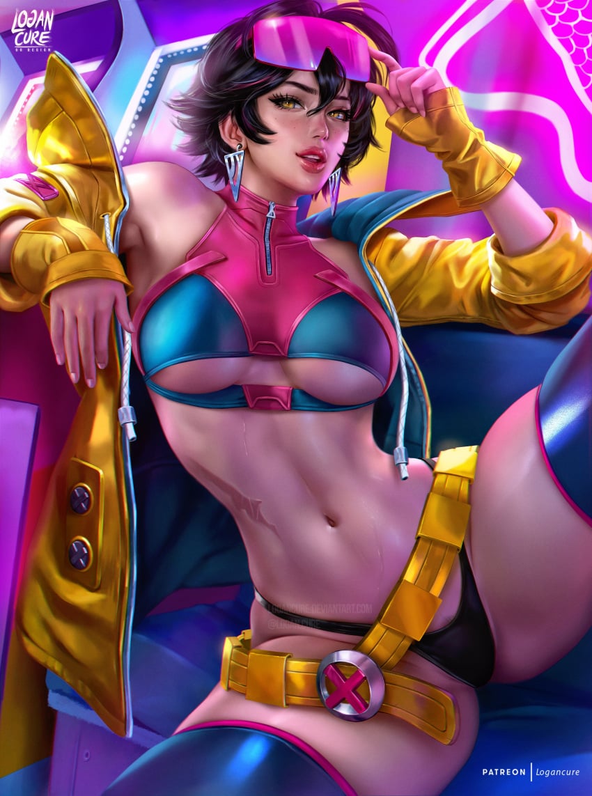 1girls big_breasts black_hair breasts female female_only jubilee jubilee_(marvel_rivals) large_breasts logan_cure marvel marvel_rivals short_hair x-men